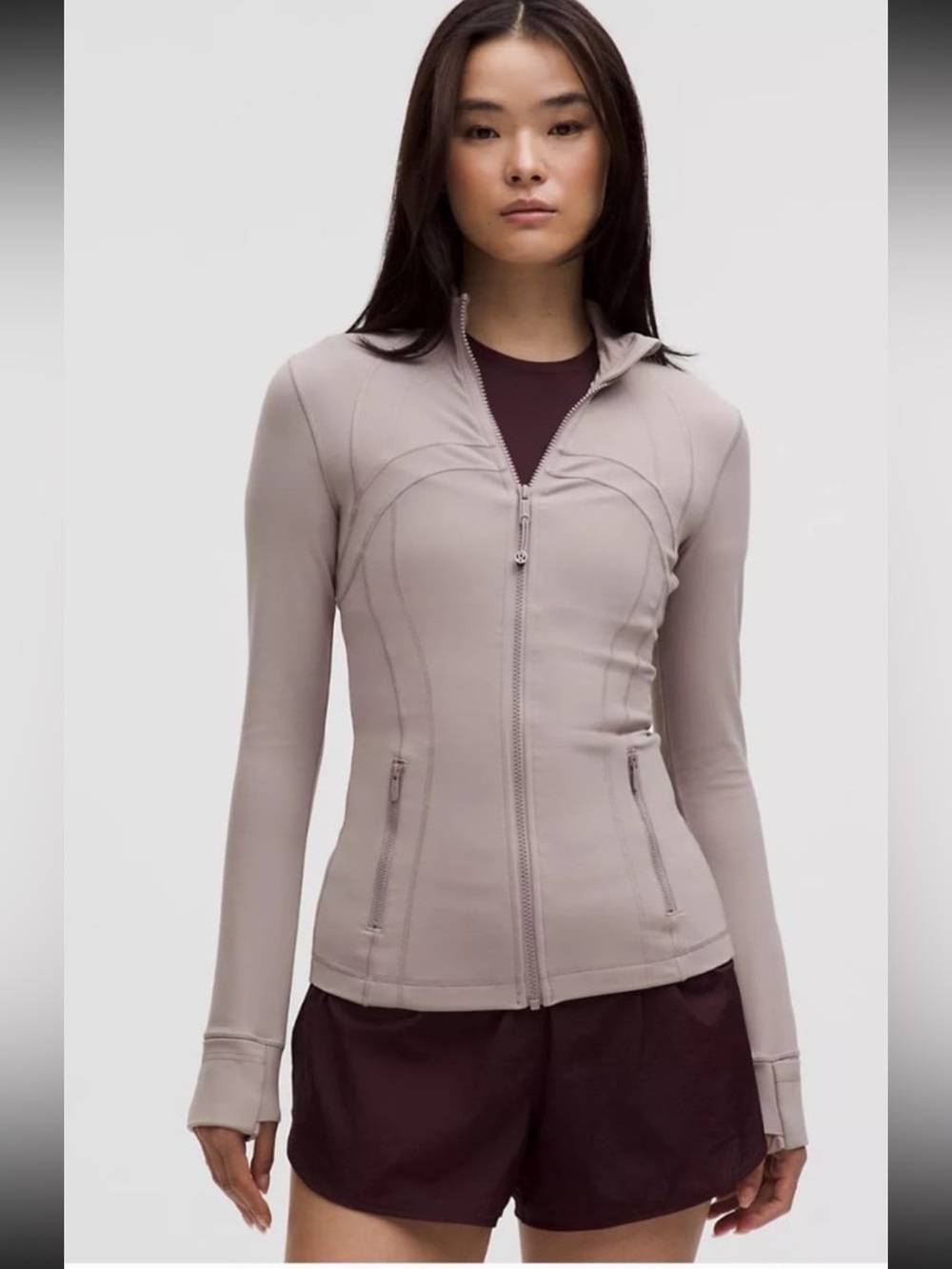 Lululemon Athletica Pale Mauve Zip-Up Define Jacket w/Thumbholes. Size 10